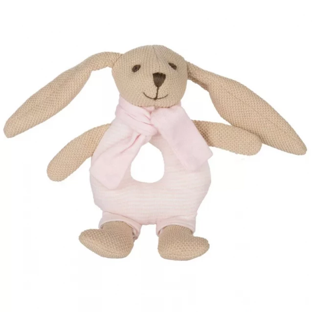 Canpol babies Игрушка-погремушка мягкая Кролик - розовая - 3