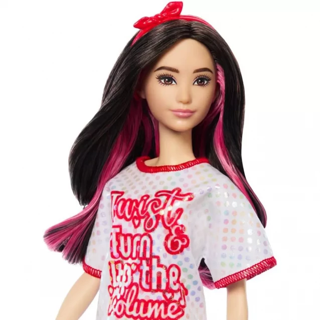 Лялька Barbie Модниця в блискучій сукні-футболці (HRH12) - 3