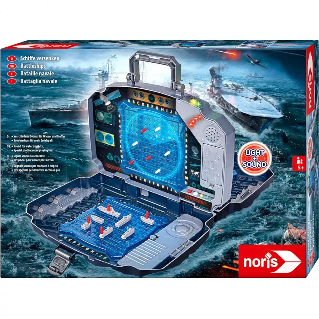 NORIS Игра "Морской бой" в кейсе, 44 x 25 см, со звук. и свет. эффектами, 5+ - 4