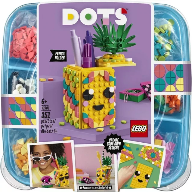 Конструктор LEGO Dots Подставка под карандаши «Ананас» (41906) - 2