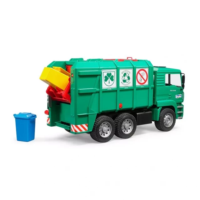 Машинка іграшкова -сміттєвоз МАН зелений - 4
