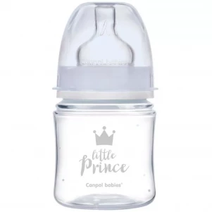 Пляшечка Canpol babies Easy Start Royal baby з широким горлом антиколікова 120 мл (35/233_blu) для малюків