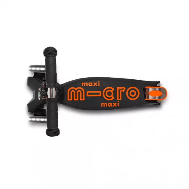 Самокат Micro Maxi Deluxe LED черно-оранжевый (MMD143) - 9