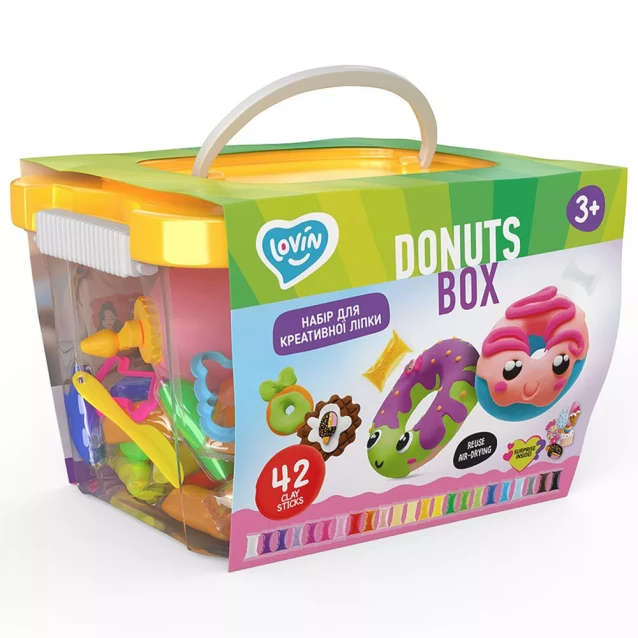 Пластилін Lovin Donuts box (70114) - 1