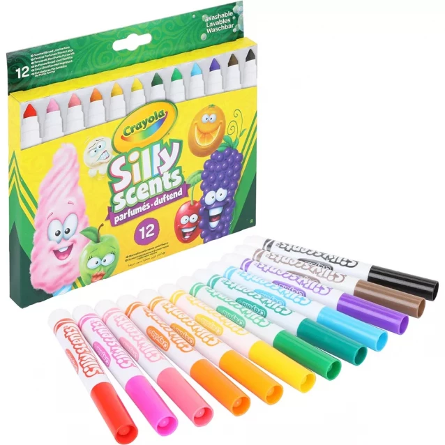 Набір фломастерів Crayola Silly Scents Washable з ароматом 12 кольорів (256352.012) - 2