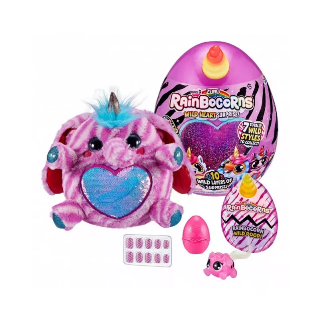 Мягкая игрушка Rainbocorns Wild Heart Surprise! розовая (9215D) - 3
