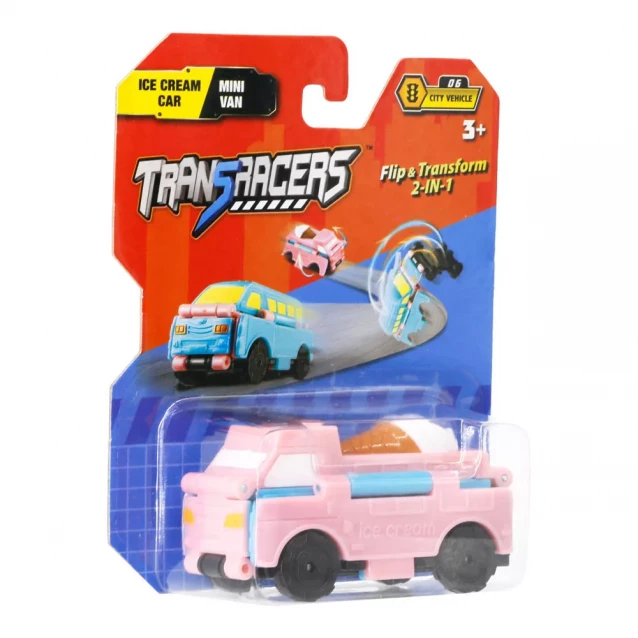 TRANSRACERS Іграшка машинка 2-в-1 Автомобіль з морозивом & міні-фургон YW463875-18 - 3