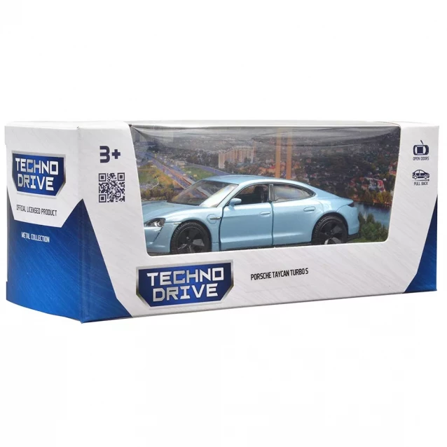 Автомодель TechnoDrive Porsche Taycan Turbo S синий (250335U) - 10