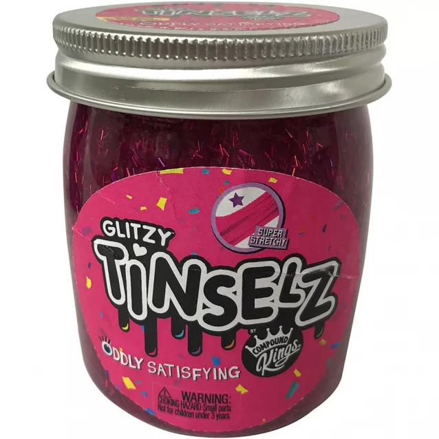 Compound Kings Лізун Slime - Glitzy Tinselz, аромат "Полуниця", 210 g (г) 300189-4 - 1