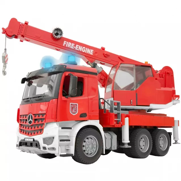 BRUDER Машинка игрушечная - пожарный автокран MB Arocs свет,звук - 1