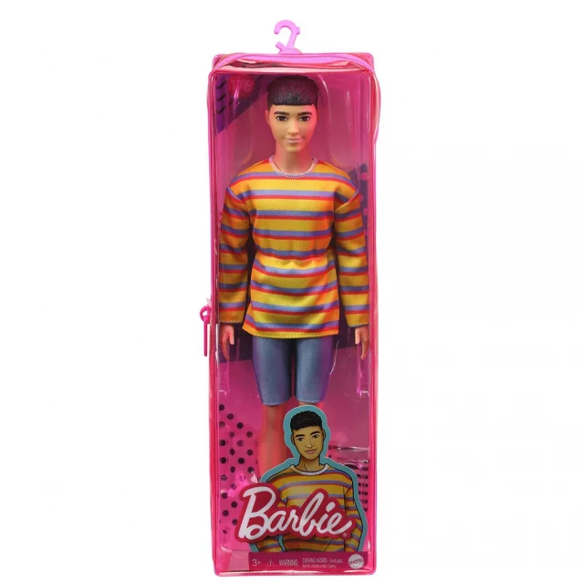 Лялька Barbie Модник Кен у смугастому джемпері (GRB91) - 2