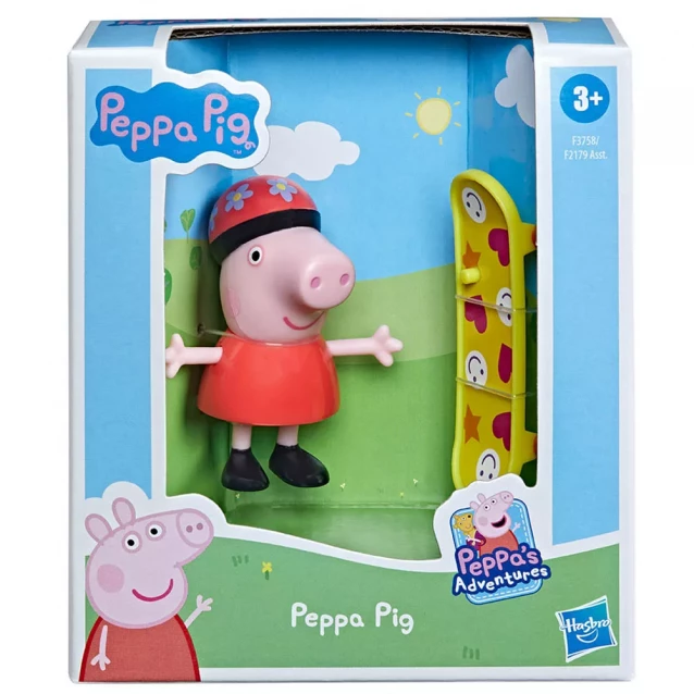 Фігурка Peppa Figurines Веселі друзі Пеппа зі скейтбордом (F3758) - 3