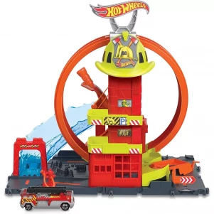 Ігровий набір Hot Wheels Супер петля з пожежною станцією (HKX41) дитяча іграшка