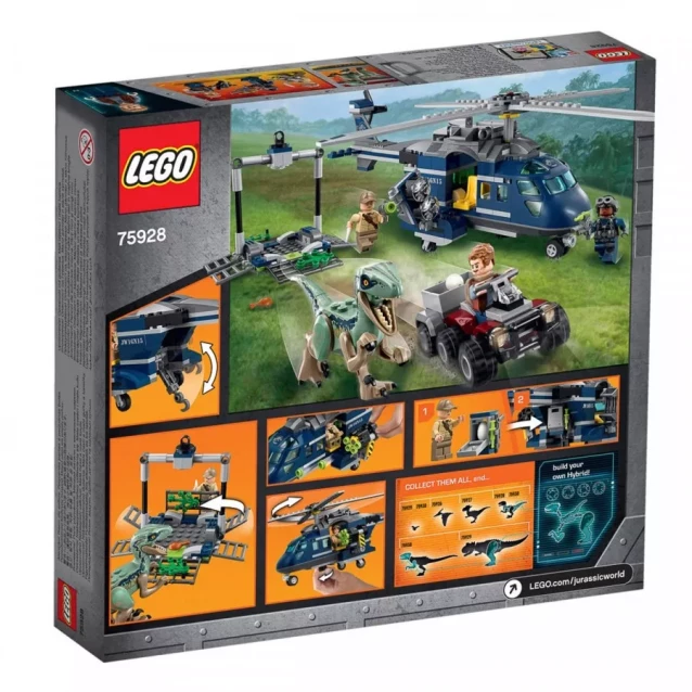 Конструктор LEGO Jurassic World Конструктор Переслідування На Вертольоті Блу (75928) - 2