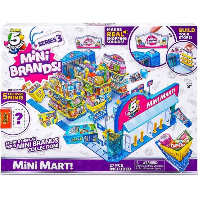 Ігровий набір Mini Brands Серія 3 Супермаркет Магазин біля будинку (77172) - 2