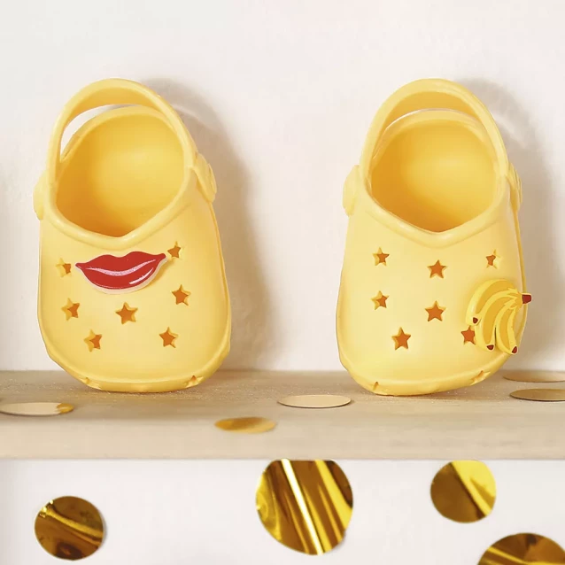 Обувь для куклы Baby Born Сандалии со значками 43 см желтые (831809-3) - 3