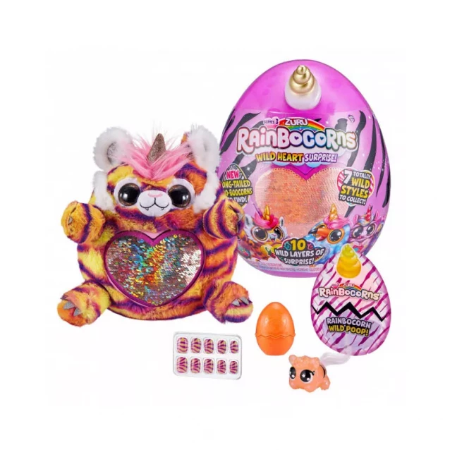 Мягкая игрушка Rainbocorns Wild Heart Surprise! оранжевая (9215G) - 2