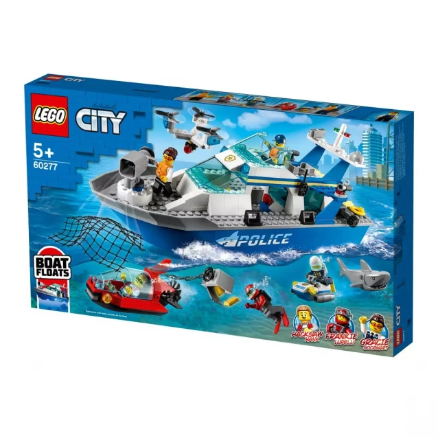 Конструктор Lego City Поліцейський Патрульний Човен (60277) - 1