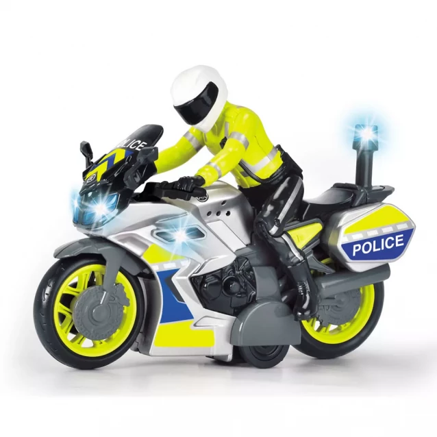DICKIE TOYS Поліцейський мотоцикл "Патрулювання" з фігуркою, звук. та світл. ефекти, 17 см, 3+ 3712018 - 4