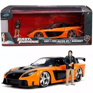 Автомодель Fast&Furious Mazda RX-7 із фігуркою Хана 1:24 (253205002) дитяча іграшка