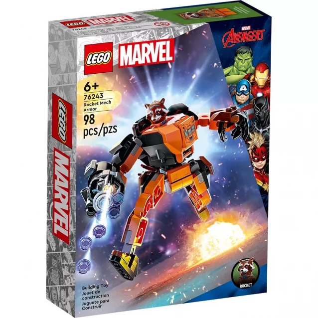 Конструктор LEGO Super Heroes Робоброня Єнота Ракети (76243) - 1