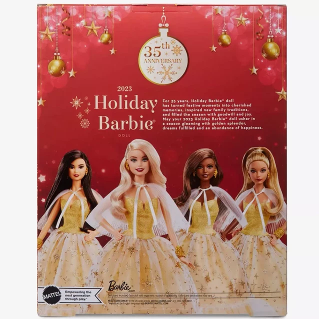 Кукла Barbie Collector Праздничная в роскошном золотистом платье (HJX04) - 3