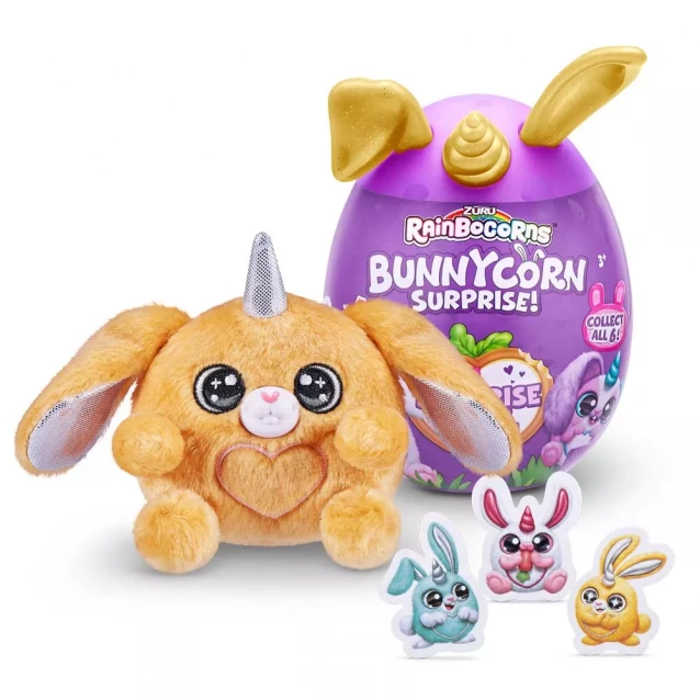 М'яка іграшка Rainbocorns Bunnycorn Surprise! Кролик помаранчевий (9260B) - 1