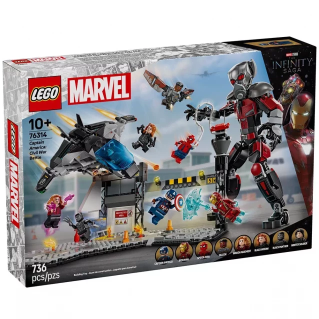 Конструктор LEGO Marvel Протистояння Пригодницька битва (76314) - 1
