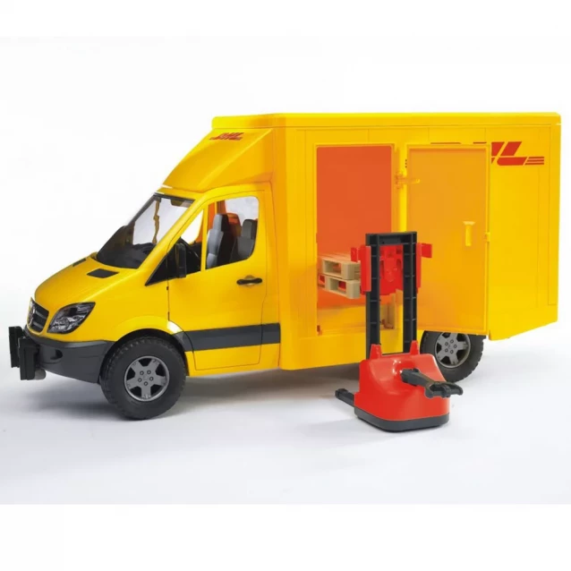 BRUDER іграшка - МВ Sprinter кур'єрська доставка вантажів з навантажувачем, М1: 16 - 3