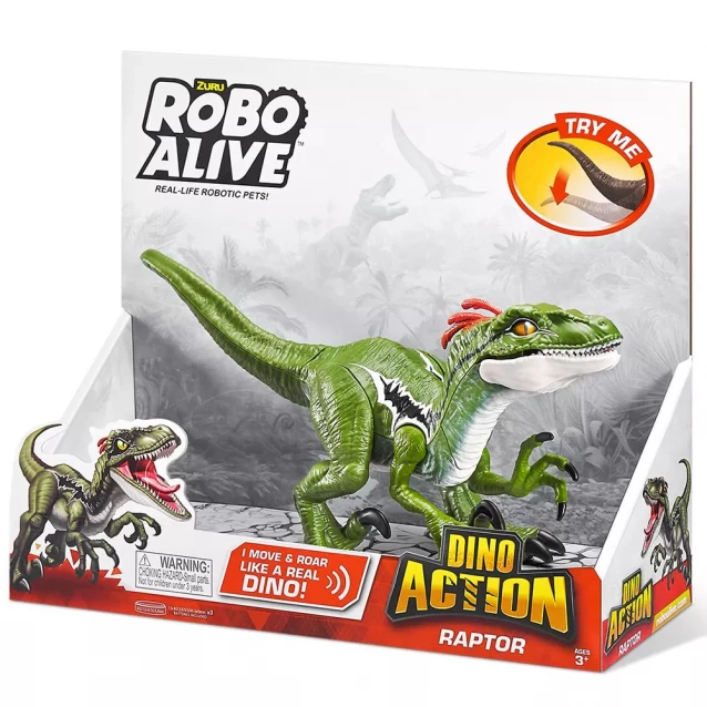 Интерактивная игрушка Pets & Robo Alive Dino Action Раптор (7172) - 7