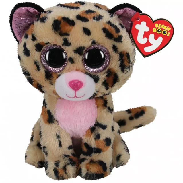 Дитяча іграшка м’яконабивна Beanie Boo's Бурий леопард "LIVVIE" 15см - 1