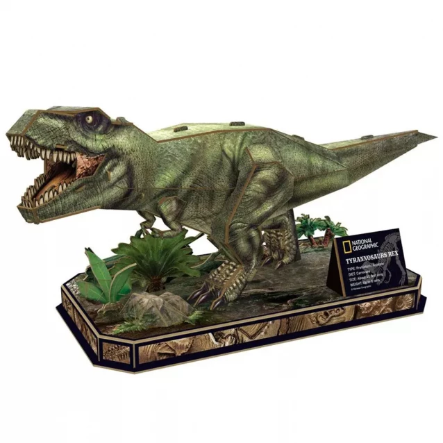 Тривимірна головоломка-конструктор CubicFun National Geographic Dino Тиранозавр Рекс (DS1051h) - 2