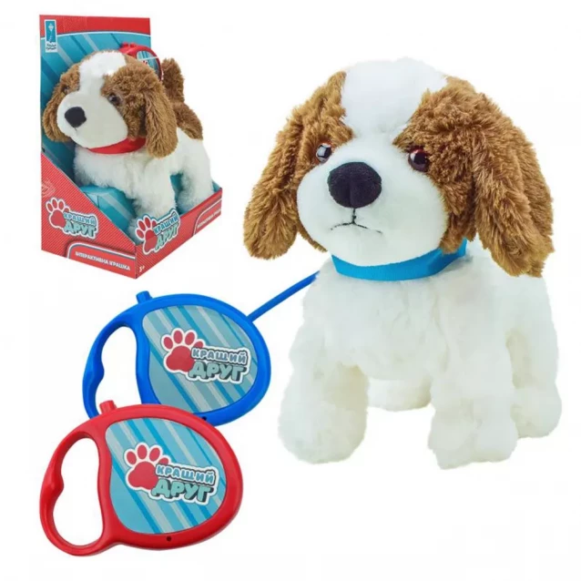 Країна Іграшок Іграшка інтерактивна м'яка , собака на повідку, 2 види, у коробці 28.5*22*13 см PL8213 - 1