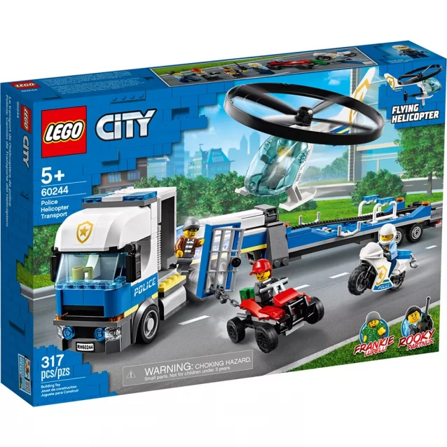 Конструктор LEGO City Перевезення поліцейського гелікоптера (60244) - 1