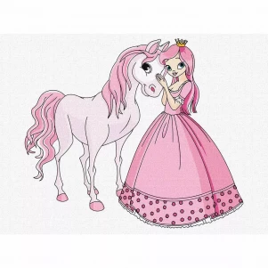 Картина за номерами Ideyka Принцеса та поні 30х40 см (KHO6209) дитяча іграшка