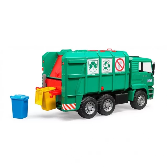 Машинка іграшкова -сміттєвоз МАН зелений - 3