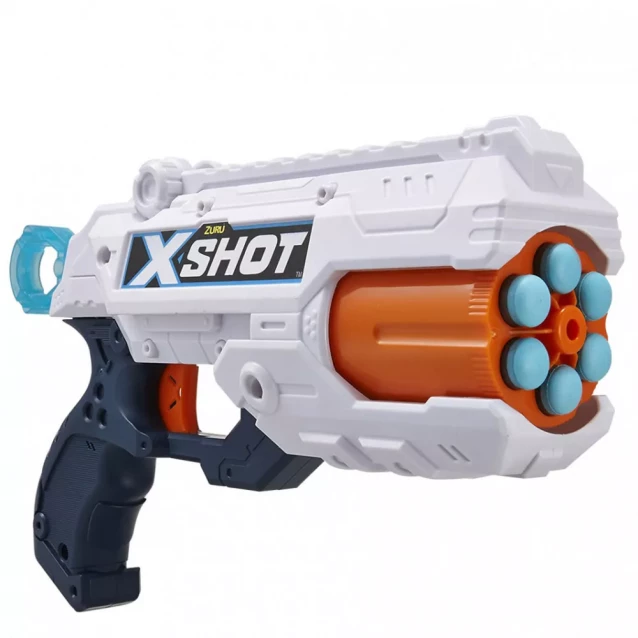 X-Shot Скорострельный бластер EXCEL Reflex 6 Double (2 бластера, 3 банки, 16 патронов) - 2