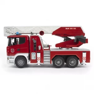 BRUDER Машинка Іграшкова-Scania пожежний трак водяна помпа, світло, звук, батарейка  дитяча іграшка