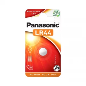 PANASONIC Батарейка Panasonic лужна LR44(A76, AG13, G13A, PX76, GP76A, RW82) блістер, 1 шт. LR-44EL/1B дитяча іграшка