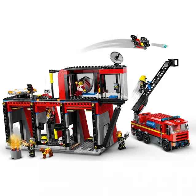 Конструктор LEGO City Пожарное депо с пожарной машиной (60414) - 4