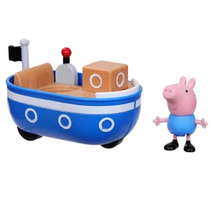 Ігровий набір Peppa - КОРАБЕЛЬ ДІДУСЯ ПЕППИ (корабель, фігурка Джорджа) (F2741) дитяча іграшка