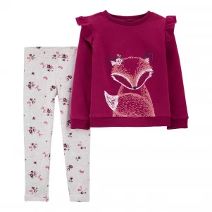 Carter's Комплект (2 шт.) кофта з довгим рукавом, штани для дівчинки (88-93cm) (2M455310_2T) - для дітей