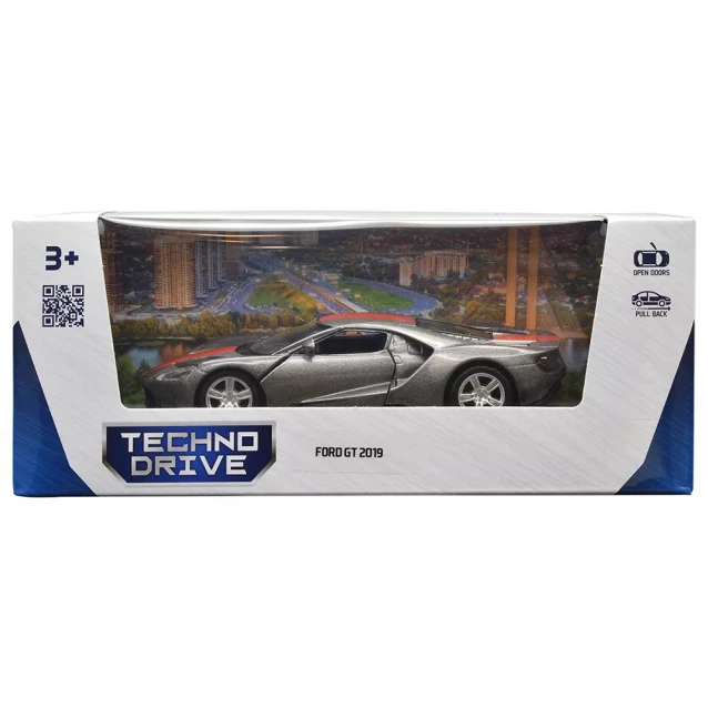 Автомодель TechnoDrive Ford GT 2019 сірий (250338U) - 9