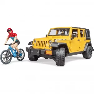 Джип Jeep Rubicon с фигуркой велосипедиста на спортивном байке детская игрушка