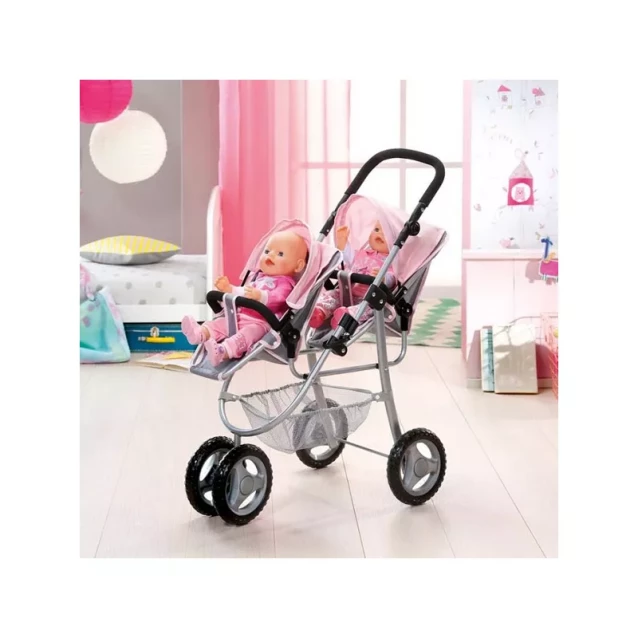 Прогулочная коляска для двойни BABY ANNABELL - ТАНДЕМ трехколесная - 9
