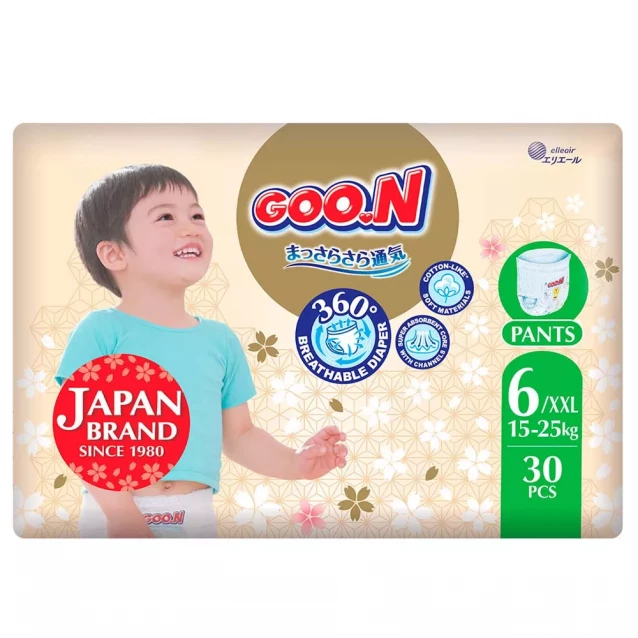 Трусики-подгузники Goo.N Premium Soft Размер 2XL, 15-25 кг 30 ед (F1010101-159) - 1