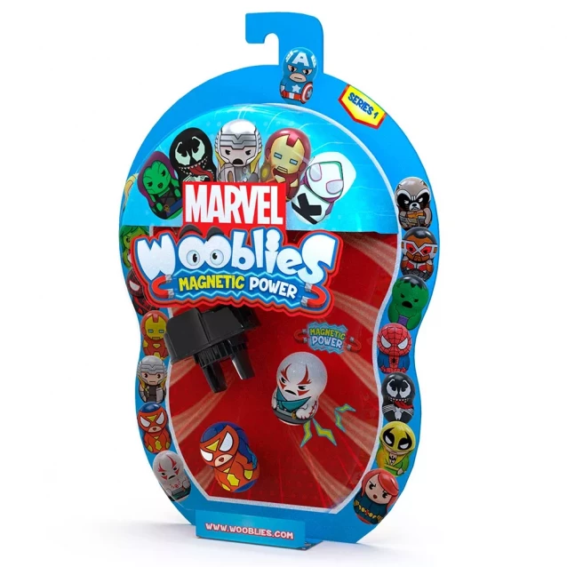 WOOBLIES Ігровий набір Marvel Wooblies Магнітні фігурки з пусковим пристроєм в блістері 2 шт WBM008 - 1