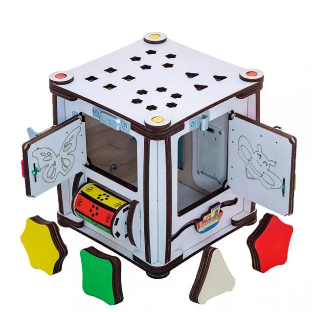 Бізіборд-куб GoodPlay розвиваючий 17х17х18 з підсвічуванням (К005) - 4