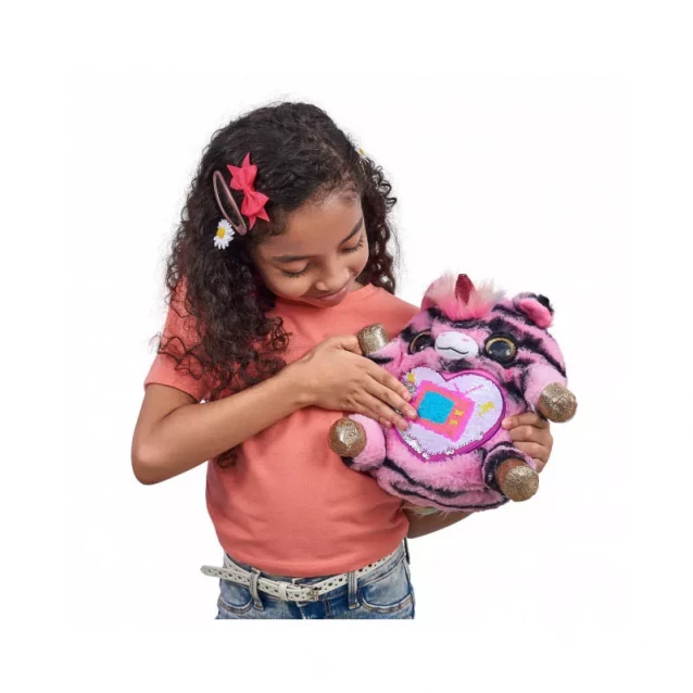 Мягкая игрушка Rainbocorns Wild Heart Surprise! розовая с черным (9215B) - 13