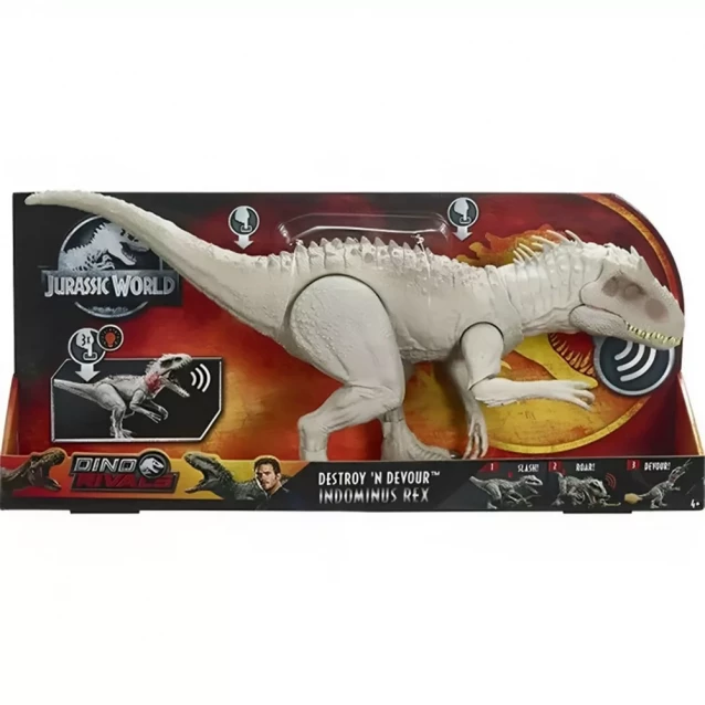 Фігурка Jurassic World Неймовірна атака Індомінус Рекса (HNT63) - 1